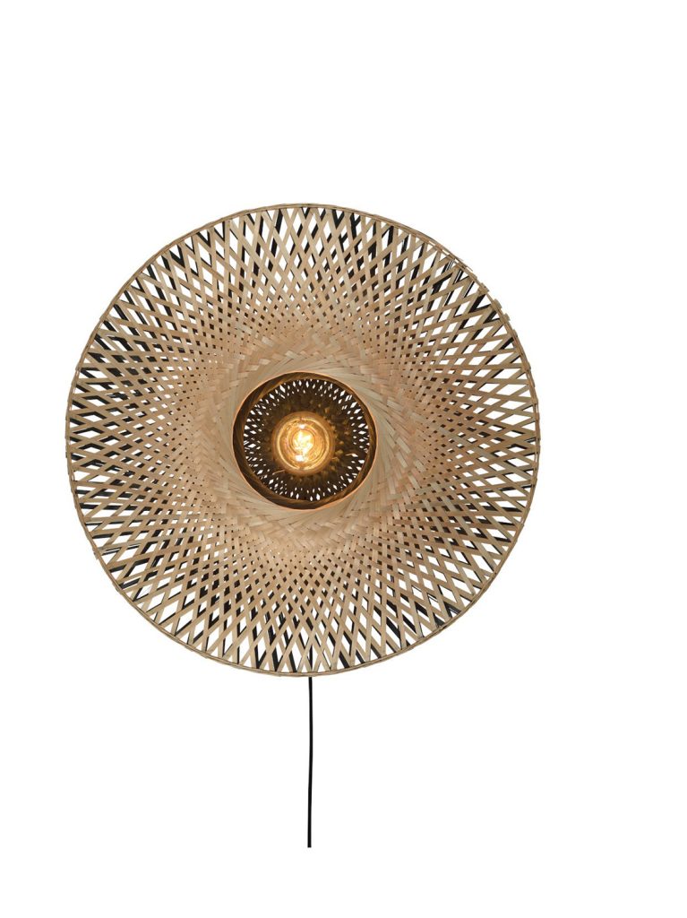 Wall lamp Kalimantan bamboo flat, M