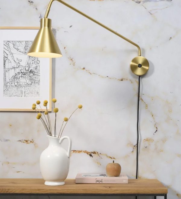 ZIDNA LAMPA Lyon, zlatna