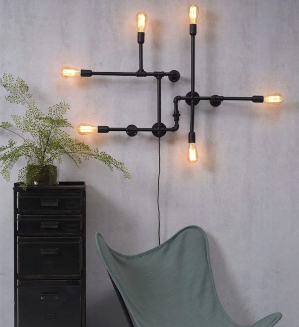 ZIDNA LAMPA Nashville 3 arm,crna
