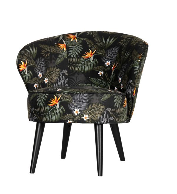 Fotelja Bo velvet flowerprint