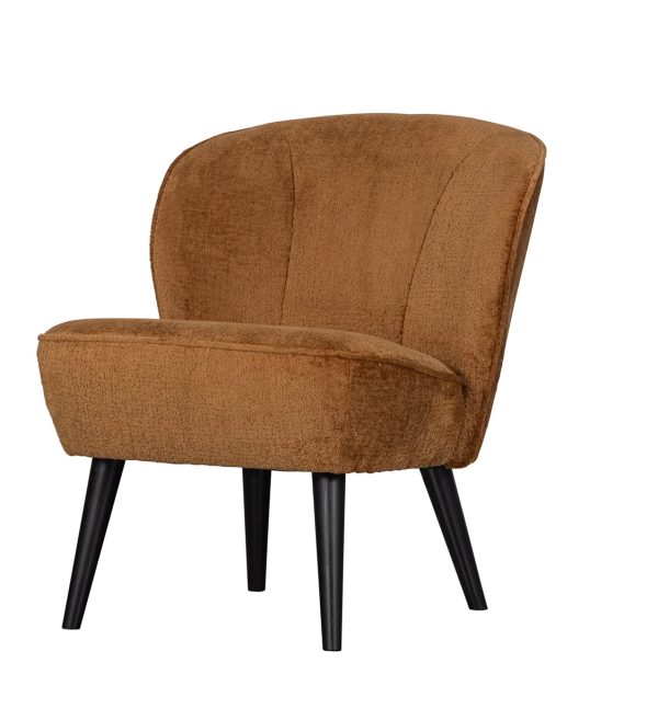 Fotelja Sara structure velvet cognac