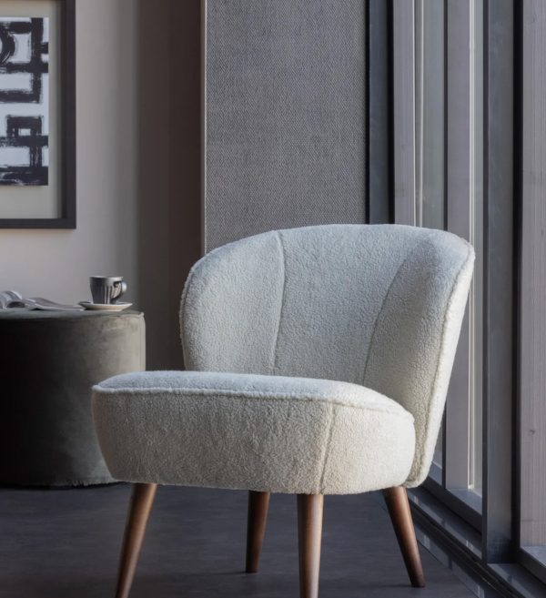 Fotelja Sara teddy off white 1