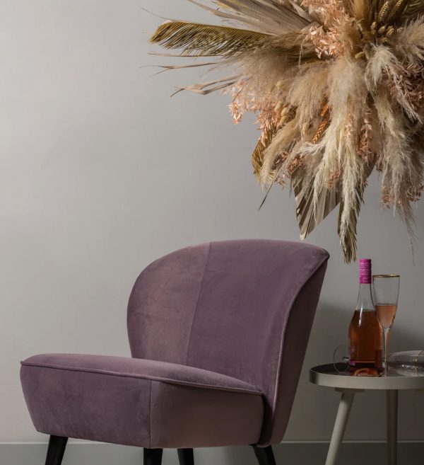Fotelja Sara velvet warm lilac 1