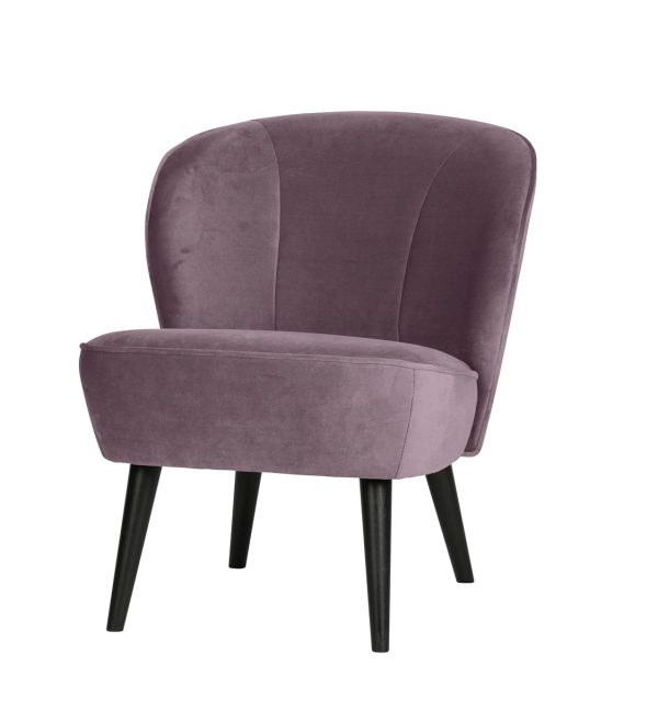 Fotelja Sara velvet warm lilac