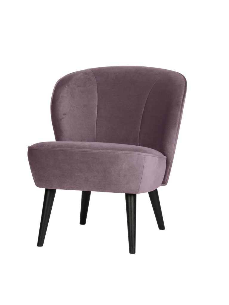 Fotelja Sara velvet warm lilac