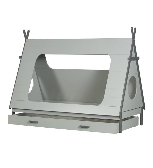 Krevet sa podnicom Tipi concrete grey 90x200