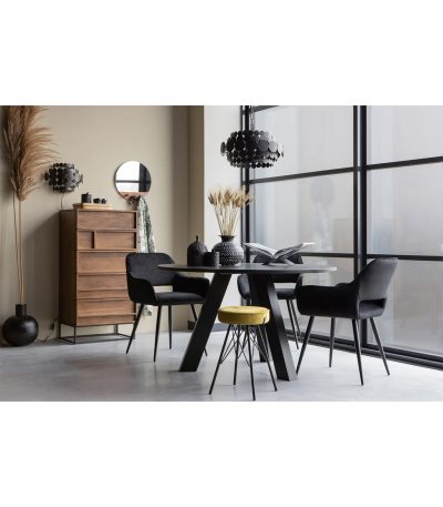 Stolica Set 2kom  Jelle chair velvet black 1