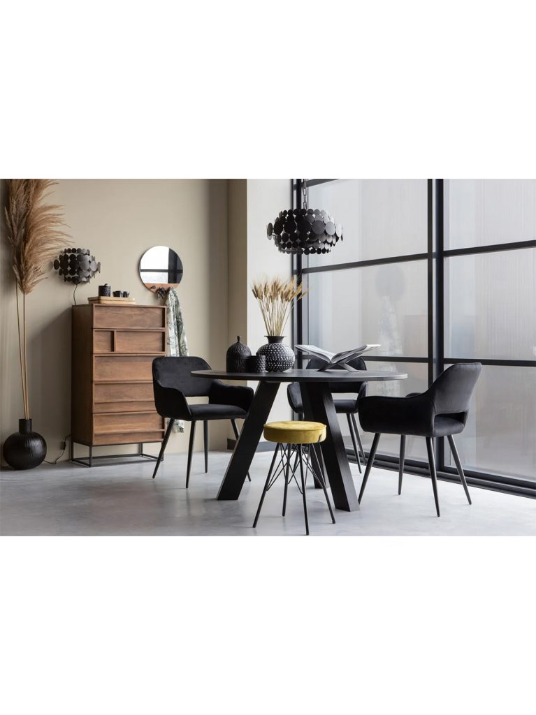 Stolica Set 2kom  Jelle chair velvet black 1