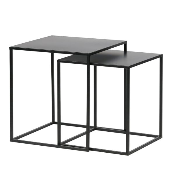 Stolići za kavu Set of 2 ziva metal black