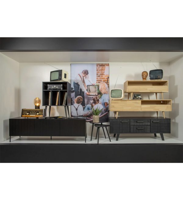 Tv Komoda Tygo oak untreated, retro legs [fsc] 1