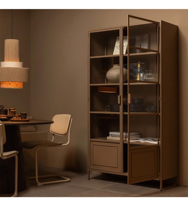 Vitrina Ronja xl metal military brown 1