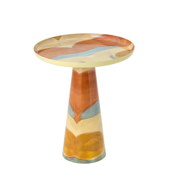 Brooke pomoćni stolić, žuti, metalni