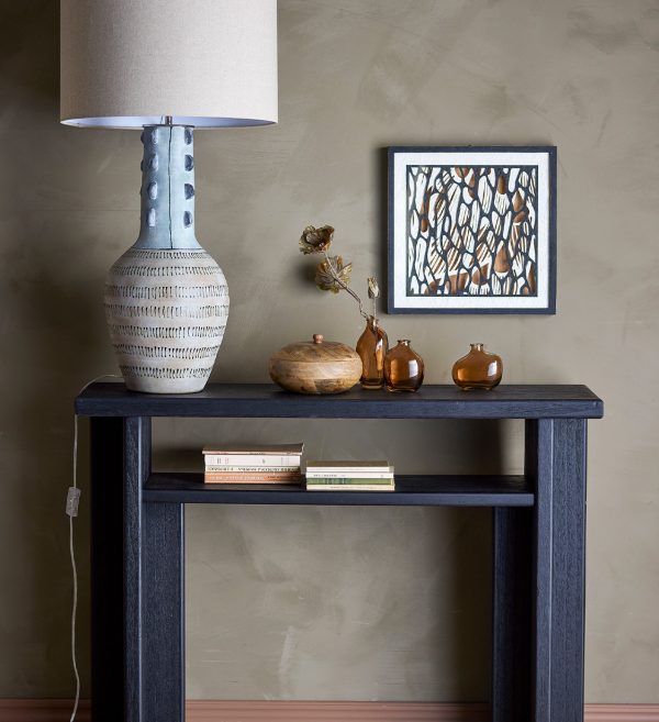 Konzolni stolić Cupa, crni, jelovina 2