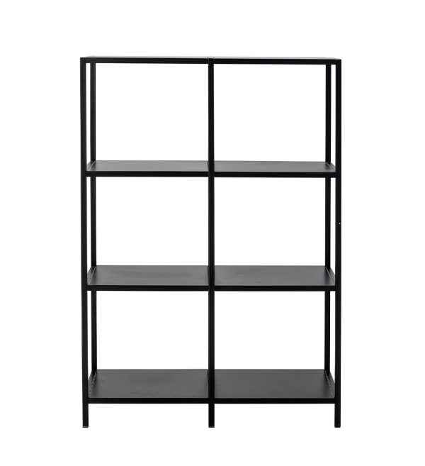 STALAŽA BIBLIOTEKA VALDE, crna, metalna