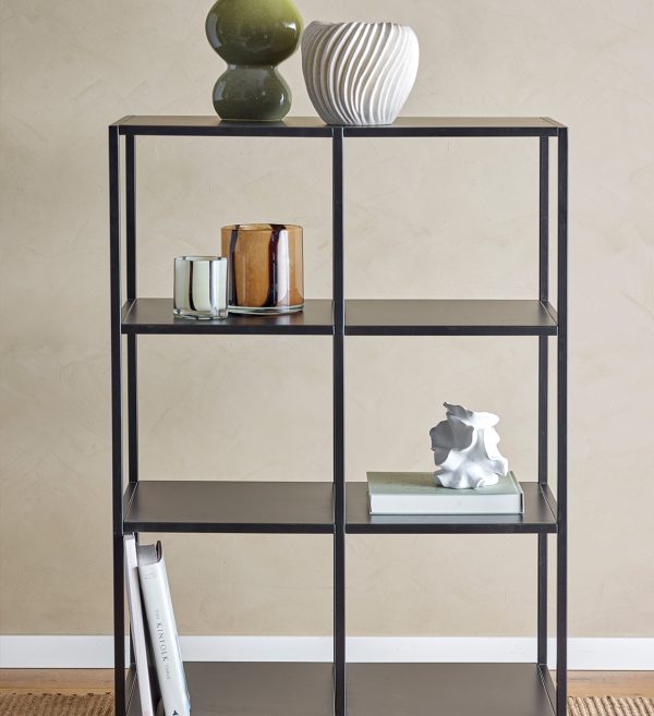 STALAŽA BIBLIOTEKA VALDE, crna, metalna5