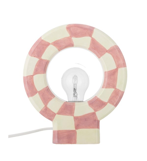 STOLNA LAMPA VIALINI, ruža, kamenina